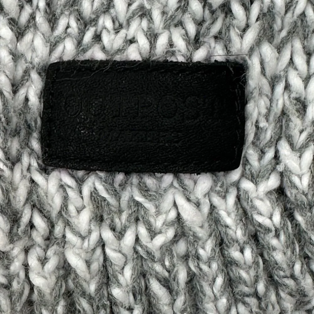 Outpost Makers Men’s Shawl Collar Henley Sweater Gray Knit Button Pullover L